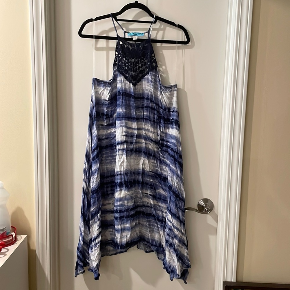 VGUC blue casual dress/coverup